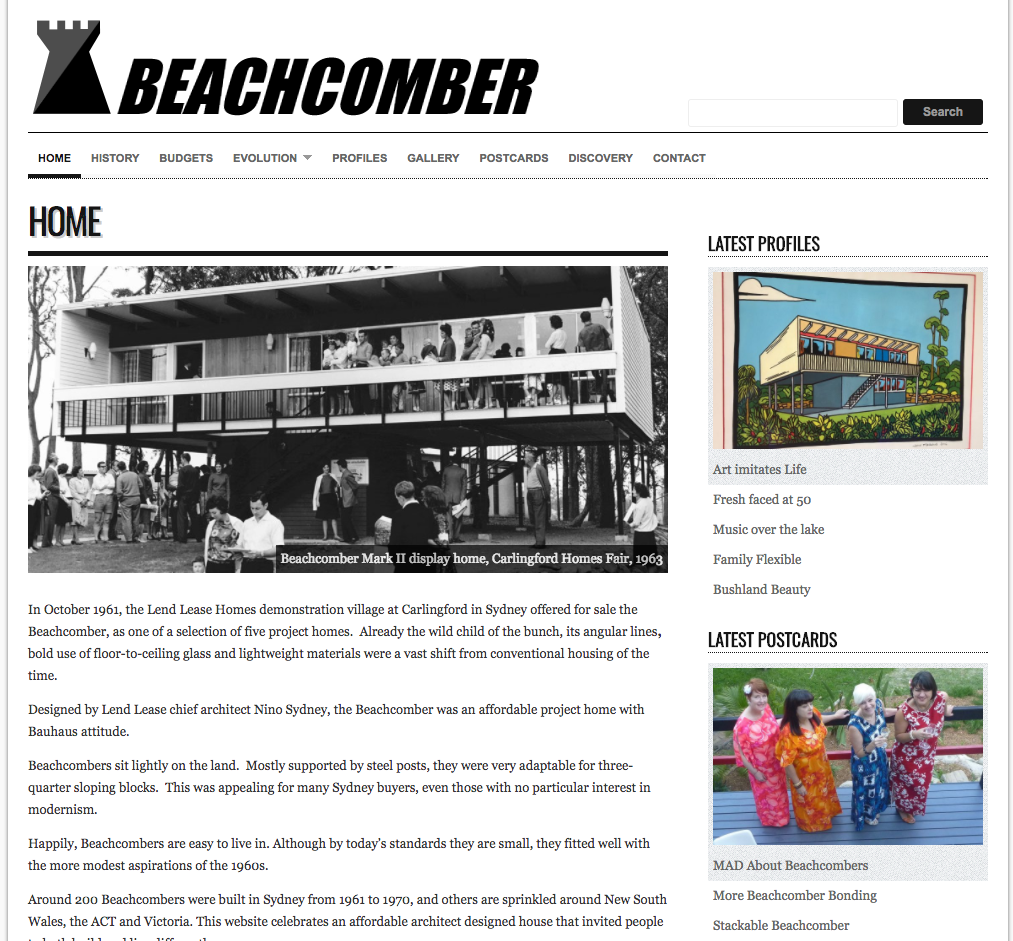 Beachcomber Website Wins National Trust Heritage Award